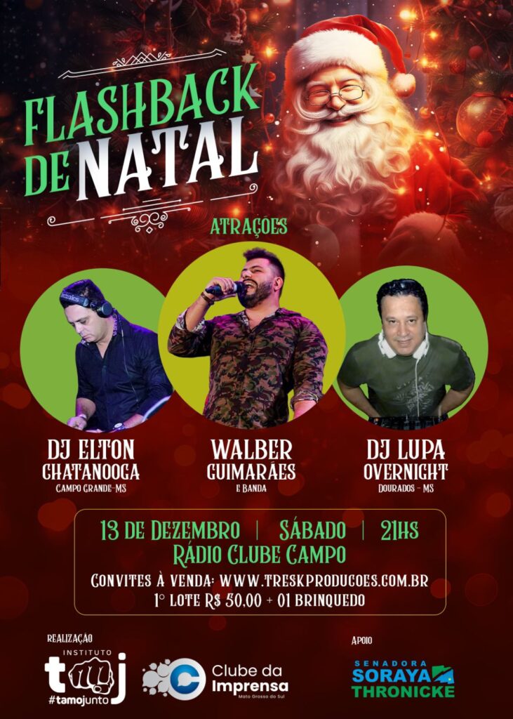 Campo Grande: Instituto Tamo Junto e Clube da Imprensa realizam Flashback Natal Solidário